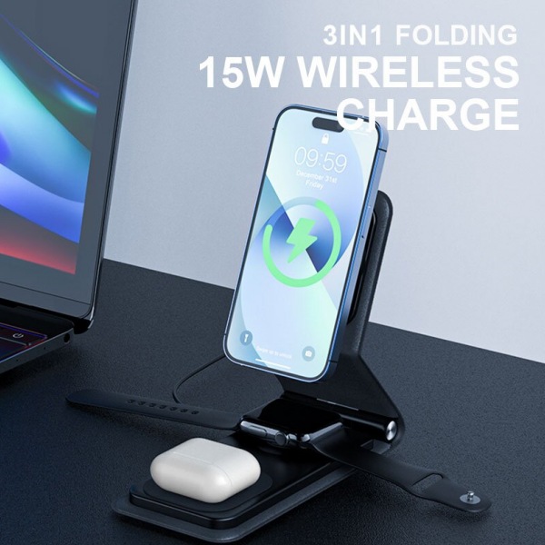 3 in 1 15w wireless charger